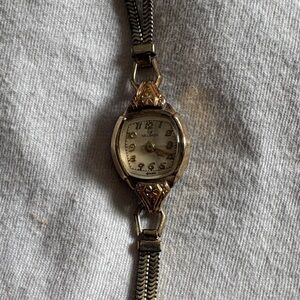 Vintage Helbros Gold and Silver Women's Watch
